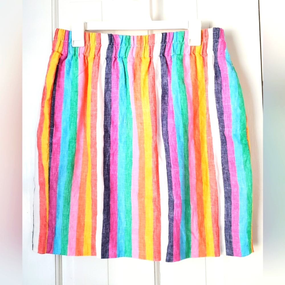 J Crew Petite Striped Skirt